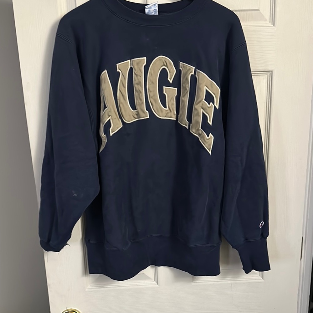 Champion AUGIE Navy Sweatshirt Augustana Lutheran